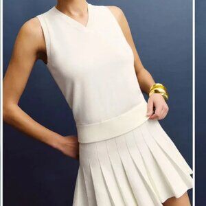 NEW, Reformation Blair Mixed Media Minidress in White Sz L #MD1256